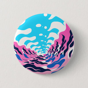 Chapa Redonda De 5 Cm Abstract Dream Wave – Vibrant Surreal Flow