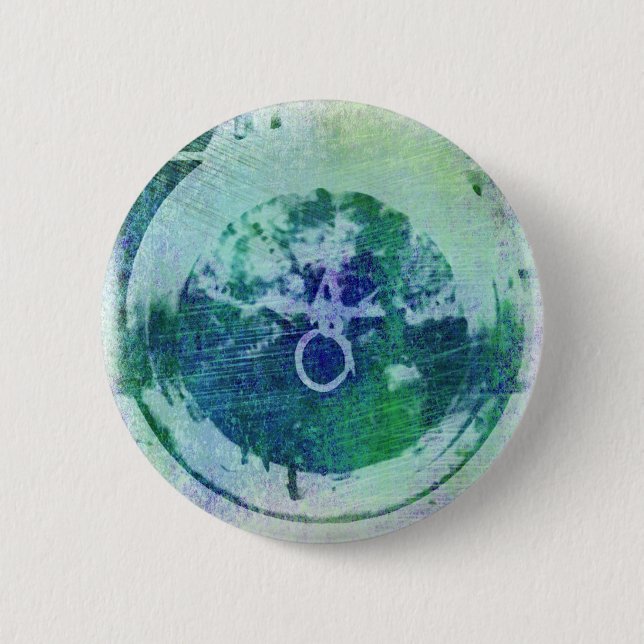 Chapa Redonda De 5 Cm Abstract Grunge Ring n Star Button (Anverso)