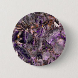 Chapa Redonda De 5 Cm Abstracto amethyst color púrpura granito de mármol