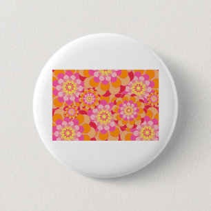 Chapa Redonda De 5 Cm Abstracto Art Background Flores Florales Coloridas