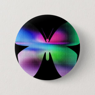 Chapa Redonda De 5 Cm Abstracto mariposa colorida