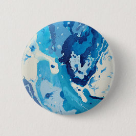 Chapa Redonda De 5 Cm abstracto moderno con tonos pastel de océano azul