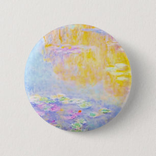 Chapa Redonda De 5 Cm abstracto, nenúfares de Monet 7
