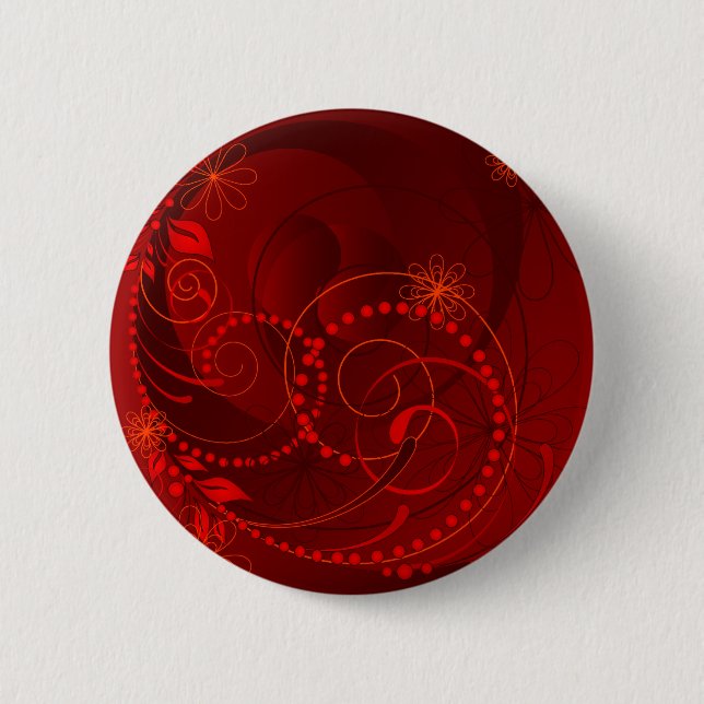 Chapa Redonda De 5 Cm abstracto rojo (Anverso)