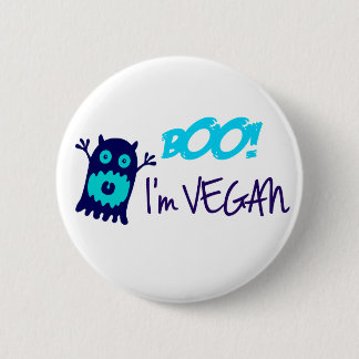Chapa Redonda De 5 Cm ¡Abucheo! Soy vegano