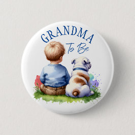 Chapa Redonda De 5 Cm Abuela a ser | Baby and Bulldog Baby Shower