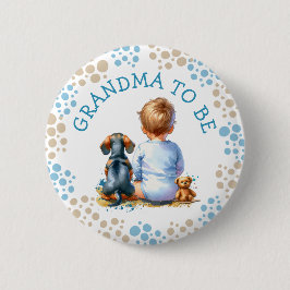 Chapa Redonda De 5 Cm Abuela a ser | Baby and Dachshund Baby Shower