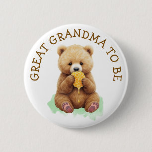 Chapa Redonda De 5 Cm Abuela Bisabuela Fiesta de Bebé de Niño Oso