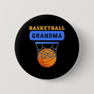 Chapa Redonda De 5 Cm Abuela de baloncesto