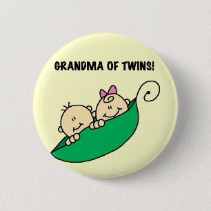 Chapa Redonda De 5 Cm Abuela de camisas gemelas y regalos