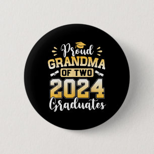 Chapa Redonda De 5 Cm Abuela De Dos Graduados De 2024 Cl Superior De 202