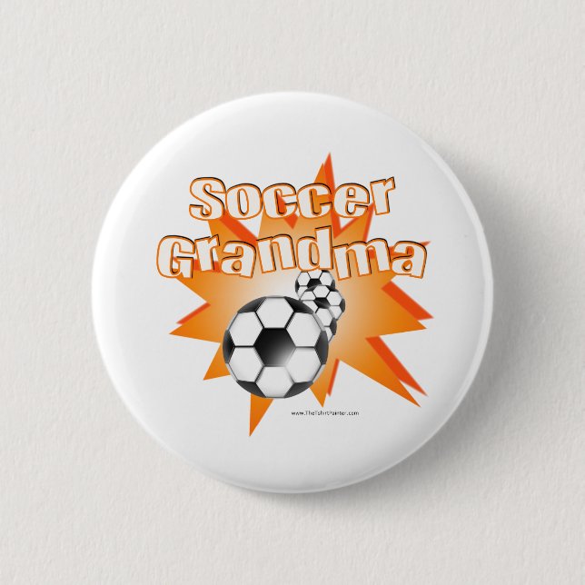 Chapa Redonda De 5 Cm Abuela de fútbol (Anverso)