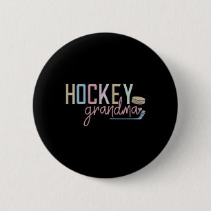 Chapa Redonda De 5 Cm Abuela de hockey Diseño fanáticos adorables del ho