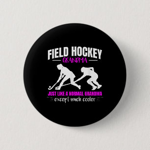 Chapa Redonda De 5 Cm Abuela de Hockey sobre Césped Defensora Igual que 