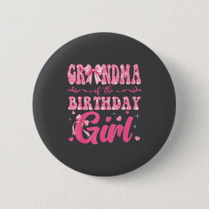 Chapa Redonda De 5 Cm Abuela de la niña de cumpleaños Familia Nk Coquett