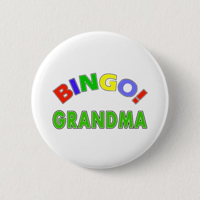 Chapa Redonda De 5 Cm Abuela del bingo (Anverso)