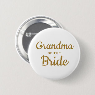 Chapa Redonda De 5 Cm Abuela del Personalizado Boda de la novia