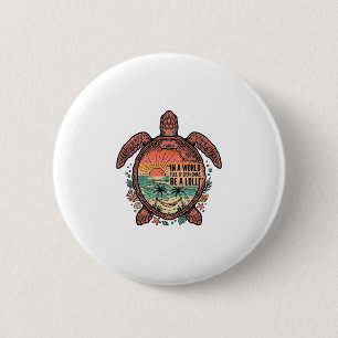 Chapa Redonda De 5 Cm Abuela Divertida Diseño de Camiseta Vintage Turtle