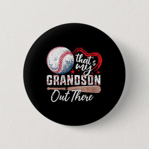 Chapa Redonda De 5 Cm Abuela Ese Es Mi Nieto Ahí Fuera Béisbol