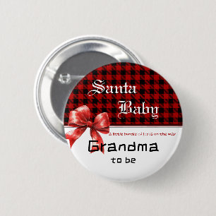 Chapa Redonda De 5 Cm Abuela Futurama Cuadro de Plaid de Búfalo con Lazo