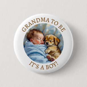 Chapa Redonda De 5 Cm Abuela linda para ser Baby Shower del niño