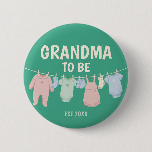 Chapa Redonda De 5 Cm Abuela Linda para ser Cumpleaños Verde Personaliza