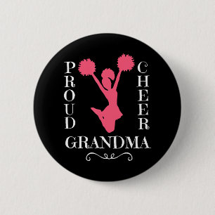 Chapa Redonda De 5 Cm Abuela Orgullosa Cheer