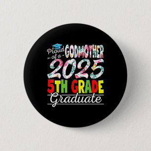 Chapa Redonda De 5 Cm Abuela orgullosa y divertida de una clase de 2025 