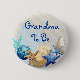Chapa Redonda De 5 Cm Abuela para ser, Baby Shower con temas de playa