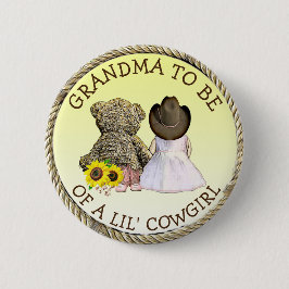 Chapa Redonda De 5 Cm Abuela para ser de Lil' Cowgirl Baby Shower