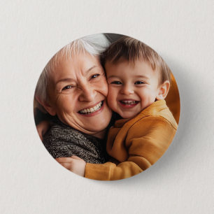 Chapa Redonda De 5 Cm Abuela Personalizada Nietos Foto Completa 