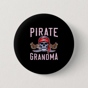 Chapa Redonda De 5 Cm Abuela pirata hombre abuela abuela pirata