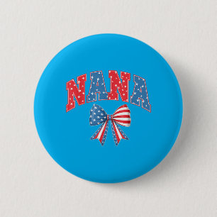 Chapa Redonda De 5 Cm Abuela Preppy Día de la Independencia 4 de Julio