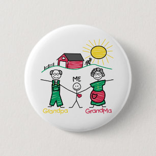 Chapa Redonda De 5 Cm Abuela y yo del abuelo