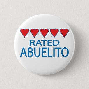 Chapa Redonda De 5 Cm Abuelito de cinco corazones