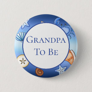 Chapa Redonda De 5 Cm Abuelo a ser   Tema Baby Shower in Beach