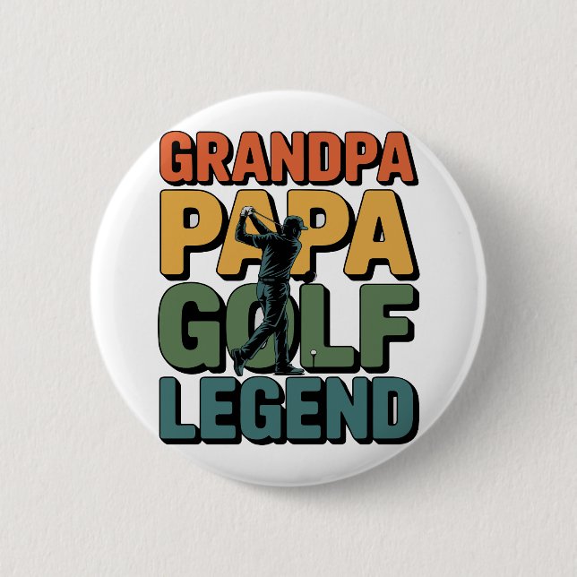Chapa Redonda De 5 Cm Abuelo abuelo de la leyenda del golf (Anverso)