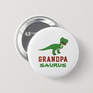 Chapa Redonda De 5 Cm Abuelo Abuelo Grandpasauro de Dinosaur T-Rex Dino