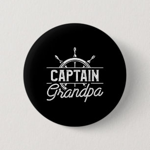 Chapa Redonda De 5 Cm Abuelo Capitán divertido barco de vela cita para a