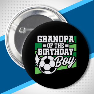 Chapa Redonda De 5 Cm Abuelo de cumpleaños de fútbol - Cumpleaños de los
