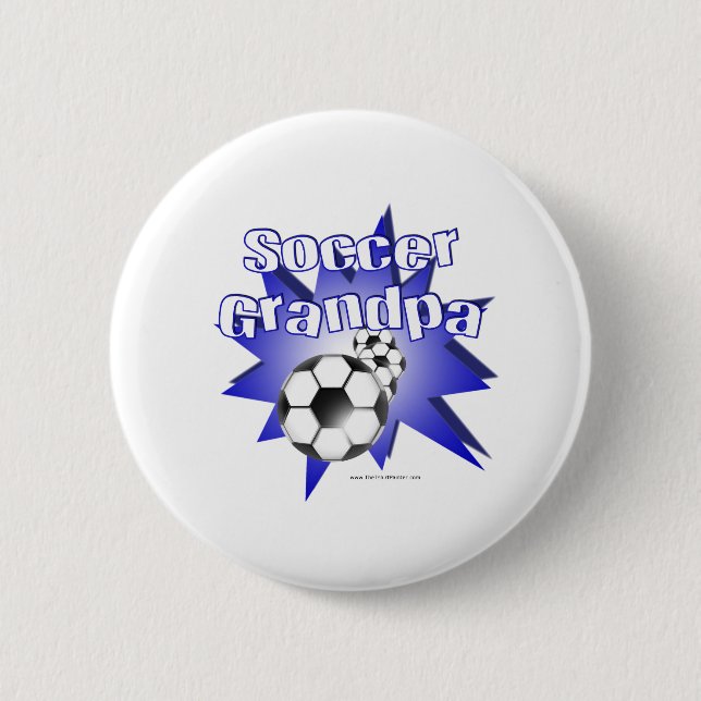 Chapa Redonda De 5 Cm Abuelo de fútbol (Anverso)