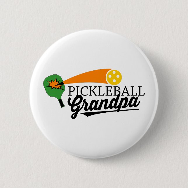 Chapa Redonda De 5 Cm Abuelo de Pickleball (Anverso)