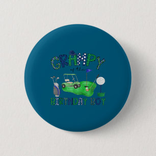 Chapa Redonda De 5 Cm Abuelo del niño de cumpleaños amante del golf hole