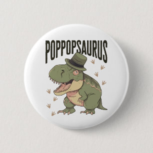 Chapa Redonda De 5 Cm Abuelo Dinosaurio Día del Padre Poppopsaurus