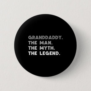 Chapa Redonda De 5 Cm Abuelo El Hombre El Mito La Leyenda Guay Grand-