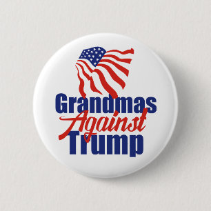 Chapa Redonda De 5 Cm Abuelos contra Trump