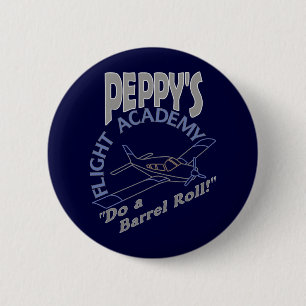 Chapa Redonda De 5 Cm Academia Peppy del vuelo