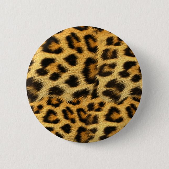 Chapa Redonda De 5 Cm Accesorios de impresión de piel de leopardo realis (Anverso)