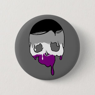 Chapa Redonda De 5 Cm Ace Pride Drin Skull