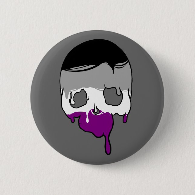 Chapa Redonda De 5 Cm Ace Pride Drin Skull (Anverso)